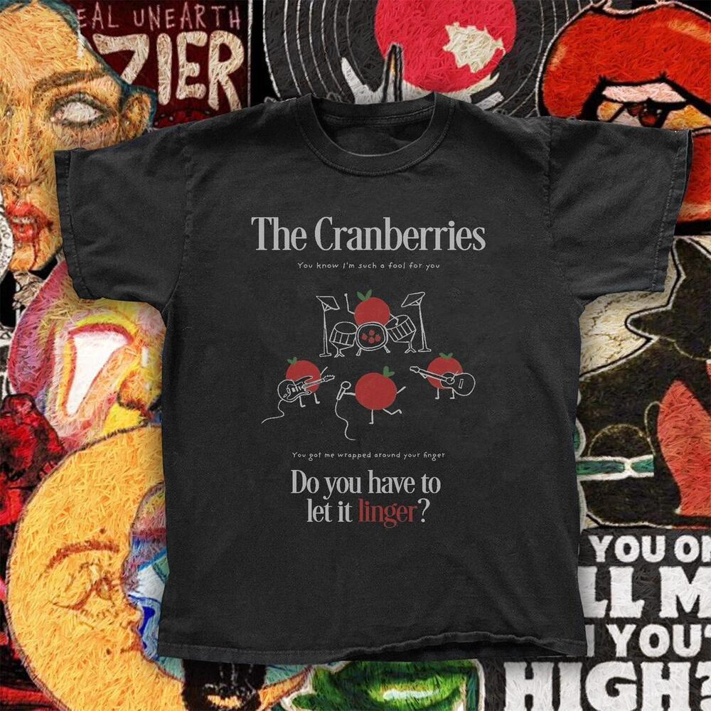 Black The Cranberries Band Tee